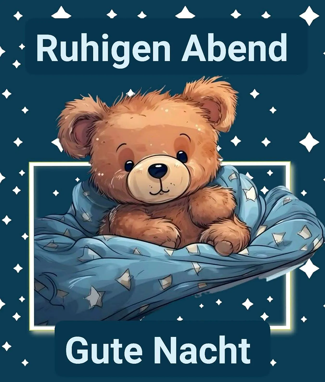 Ein Teddybär wünscht dir eine gute Nacht