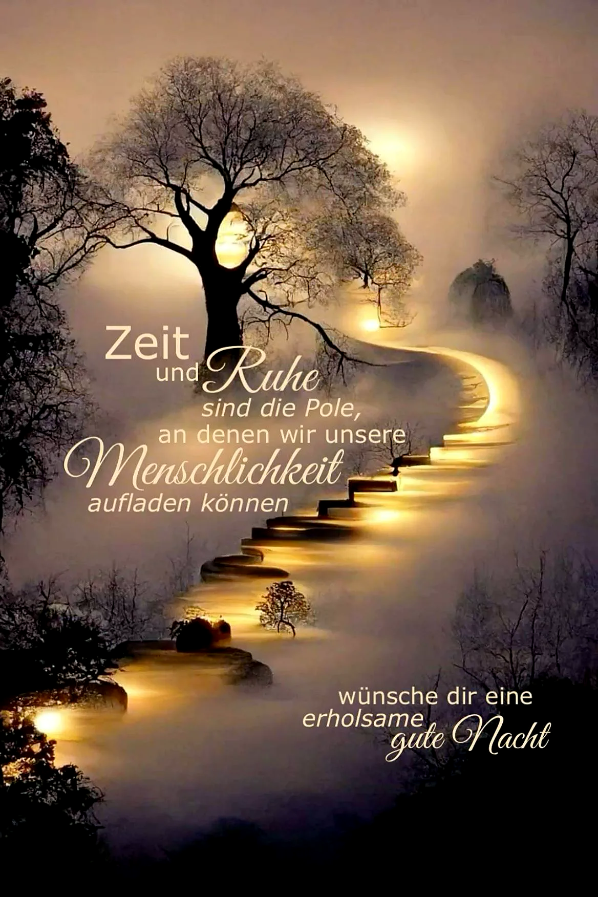 Erholsame Gute Nacht Wünsche - Zeit für Ruhe und Entspannung