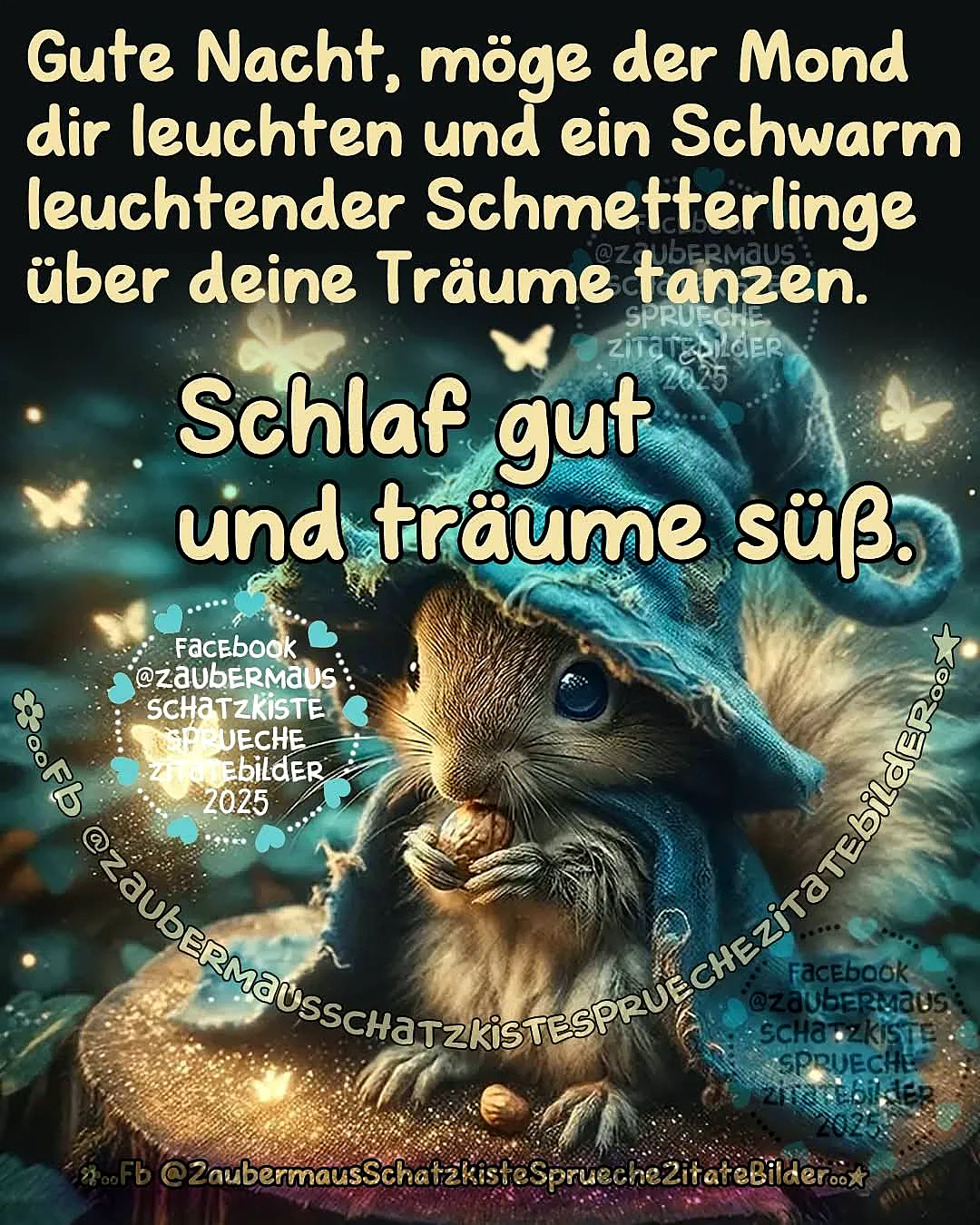 Gute Nacht Bilder: Träume süß mit diesem magischen Eichhörnchengruß