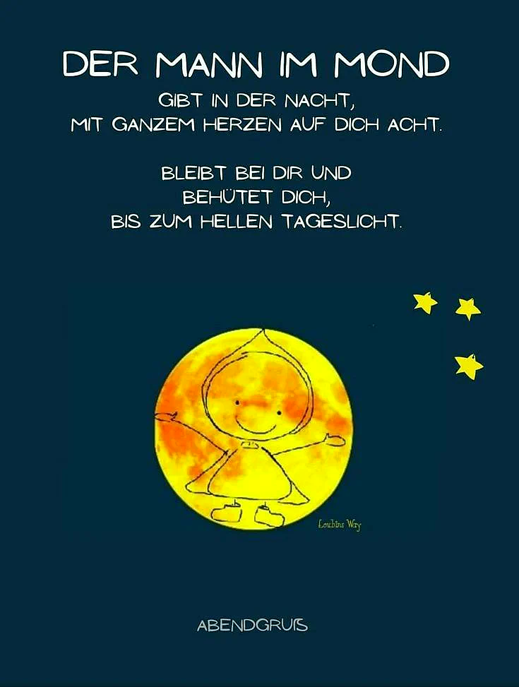 Gute Nacht - Der Mann im Mond passt auf dich auf