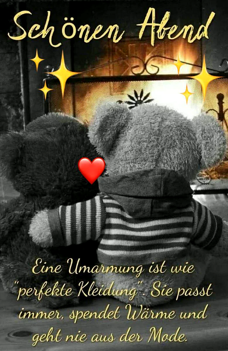Gute Nacht Grüße: Mit warmer Umarmung ins Land der Träume gleiten