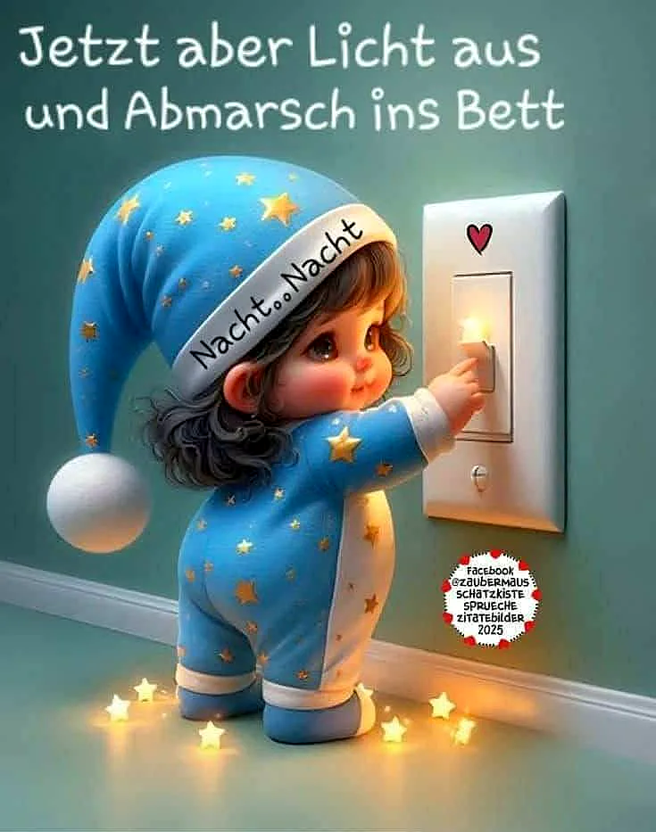 Himmlische Gute Nacht: Süßes Sternenkind schaltet Lichter der Welt aus