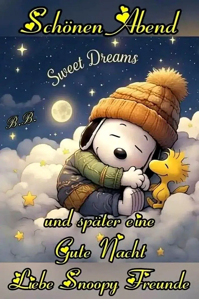 Snoopy wünscht eine gute Nacht