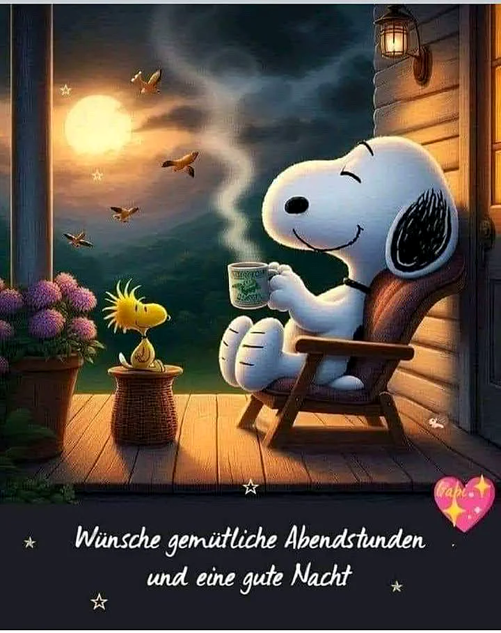 Snoopy wünscht süße Träume: Dein Gute Nacht Bild für WhatsApp & Pinterest