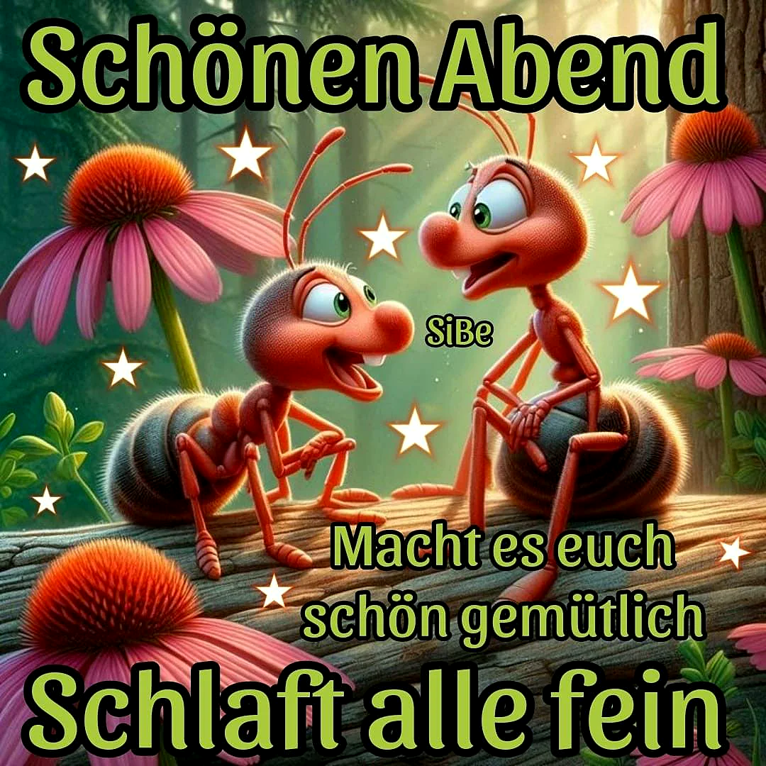 Süße Gute Nacht Grüße: Gemütlich machen und fein schlafen