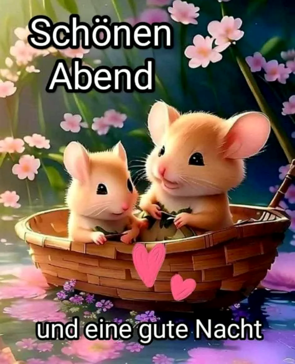 Süßer Abendgruß: Kleine Mäuse wünschen dir eine gute Nacht