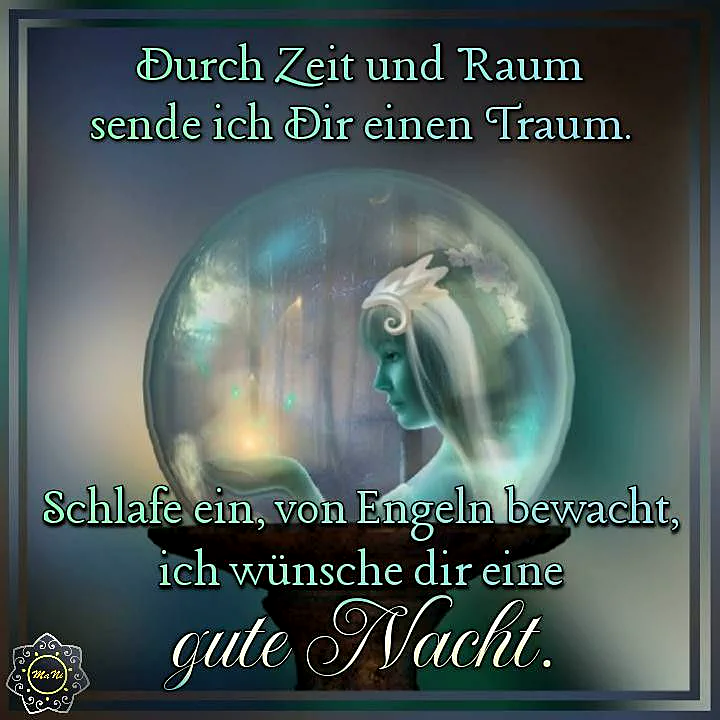 Traumhafte gute Nacht Wünsche - Engel bewachen dich