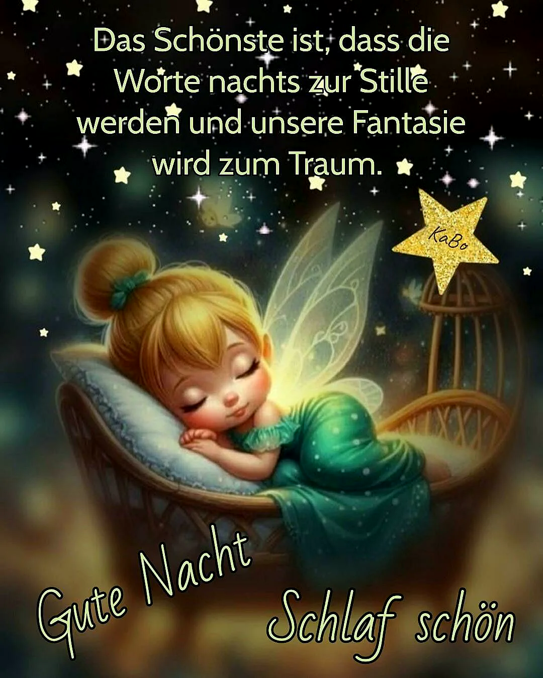 Verträumte Gute Nacht Grüße: Lass dein Herz sanft in den Schlaf gleiten