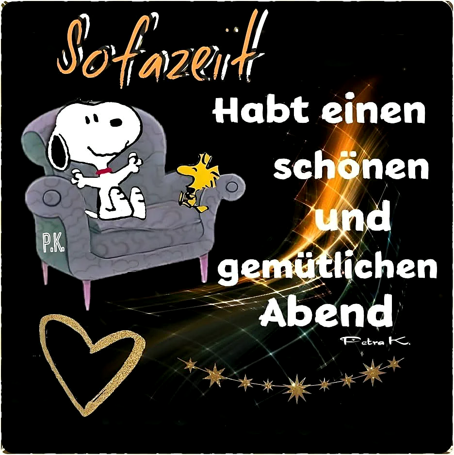 ✨ Zauberhafter Abendgruß mit Snoopy & Woodstock für Herzensmenschen – Gute Nacht Bilder