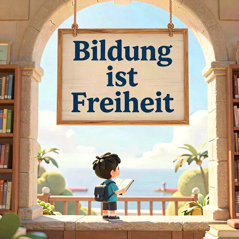 Aufbruch ins Wissen: Ein inspirierender Schulstart Gruß für Pinterest
