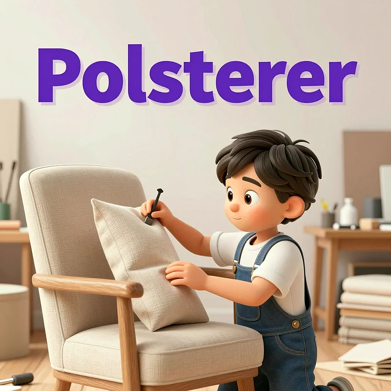 Berufe kennenlernen: Der junge Polsterer weckt Schulträume für Facebook.