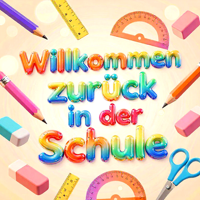 Fröhliche Willkommensgrüße zum Schulstart für WhatsApp Freunde und Familie