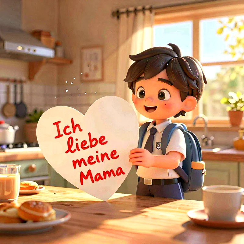 So süß! Eine Mama-Liebeserklärung zum Schulstart für Instagram