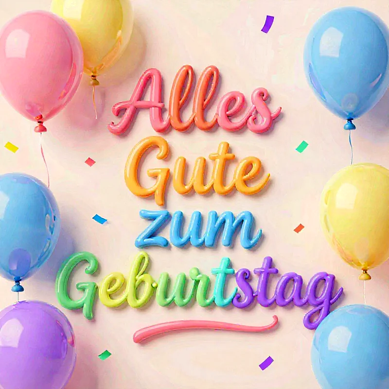 Alles Gute zum Geburtstag! Bunte Wünsche, die das Herz erwärmen