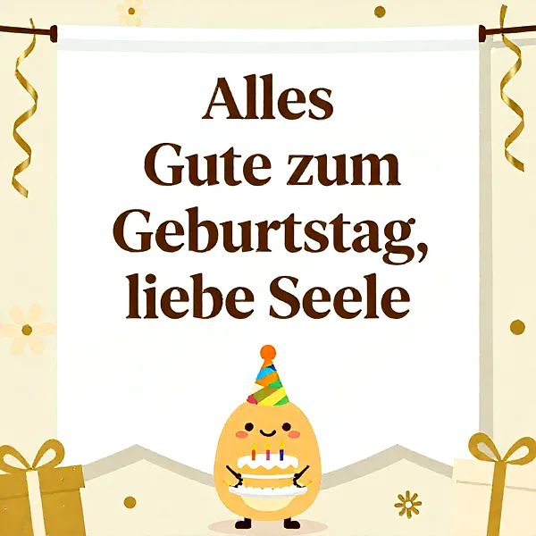 Alles Gute zum Geburtstag, liebe Seele! Süße Grüße für einen besonderen Menschen