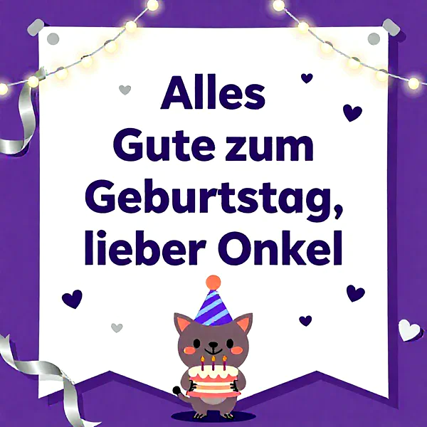 Alles Gute zum Geburtstag, lieber Onkel! Eine süße Überraschung für ihn