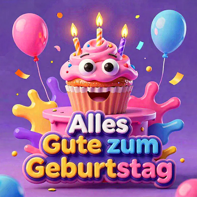 Ein funkelnder Wunsch zum Geburtstag: Freude, Glück und Sonnenschein für dich