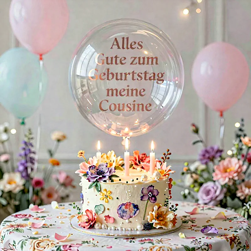 Ein herzlicher Geburtstagsgruß für deine geliebte Cousine – Glückwünsche mit Blütenzauber