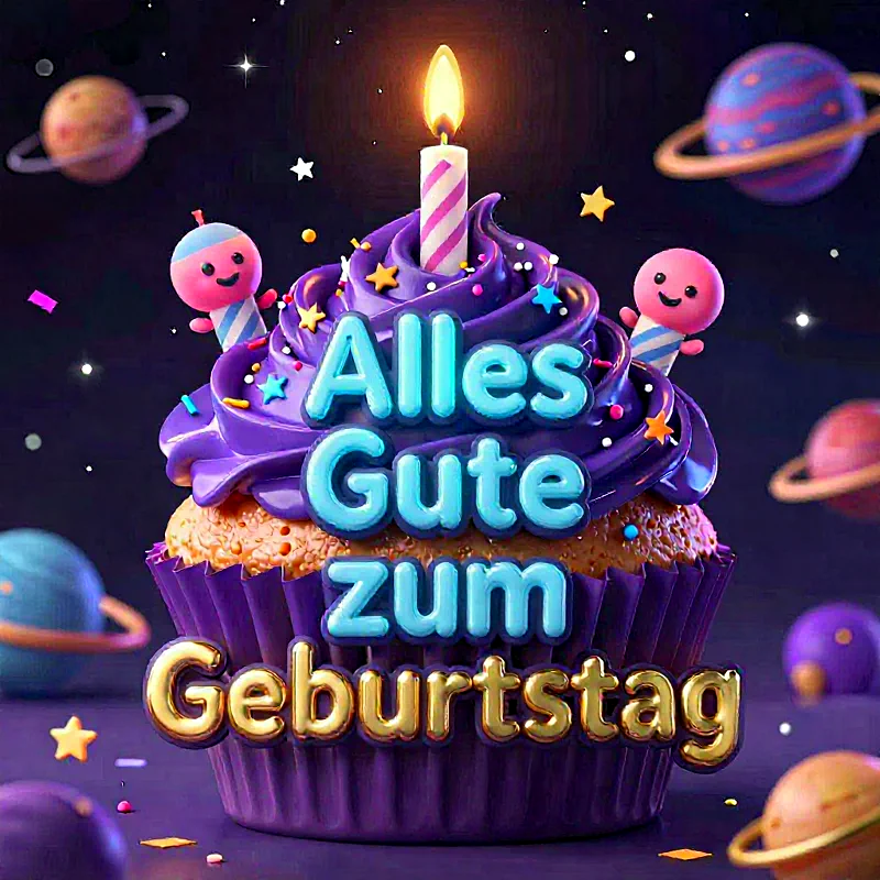 Ein himmlischer Geburtstagswunsch: Alles Gute von Herzen im Lichterglanz