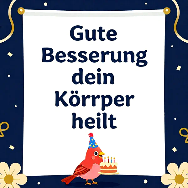 Ein süßer Gruß zur Genesung: Dein Körper heilt voller Kraft!