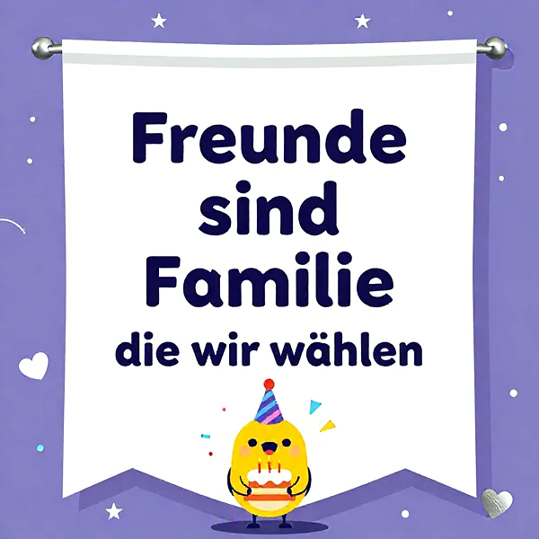 Freunde sind Familie – Süße Geburtstagsgrüße für Herzensmenschen