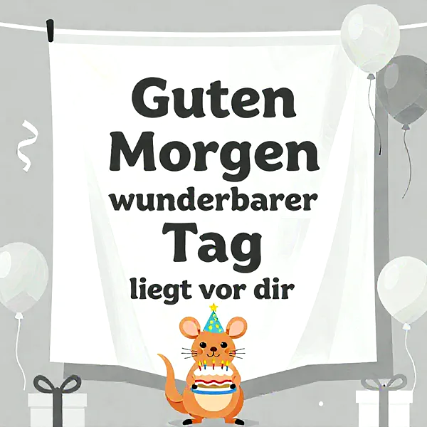 Guten Morgen! Ein süßer Gruß für einen Tag voller Freude und schöner Momente