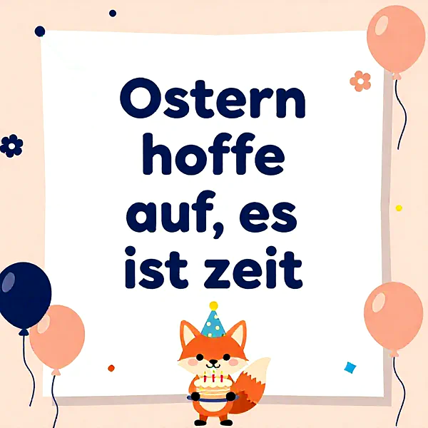 Herzliche Geburtstagsgrüße mit niedlichem Fuchs und Torte – Ein Lächeln für dich!