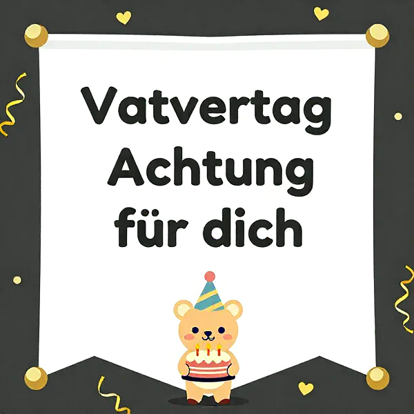 Herzliche Glückwünsche mit süßem Bären und Torte: Ein Lächeln für dich!