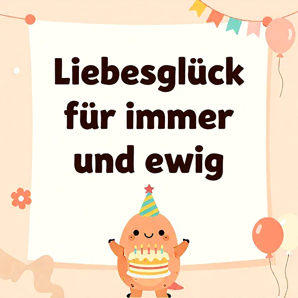 Liebesglück für immer: Süße Geburtstagsgrüße mit Herz