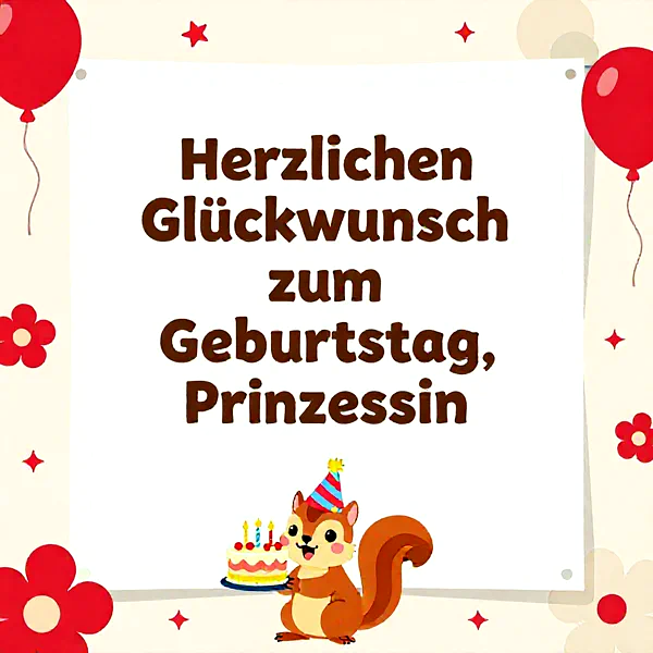 Liebevolle Geburtstagsgrüße für jede Prinzessin