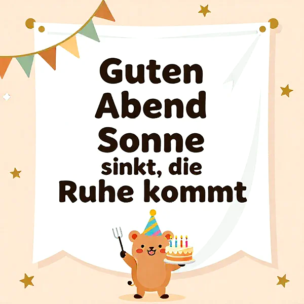 Liebevolle Geburtstagsgrüße mit süßem Bären und Torte