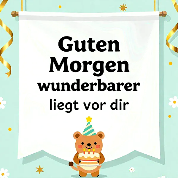 Liebevolle Geburtstagsgrüße mit süßem Bärenmotiv