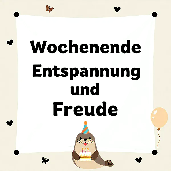 Liebevolle Geburtstagsgrüße mit süßem Otter und Torte