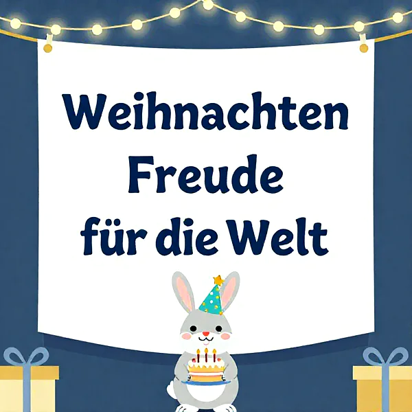 Magische Weihnachtsgrüße: Süße Hase mit Festtagszauber