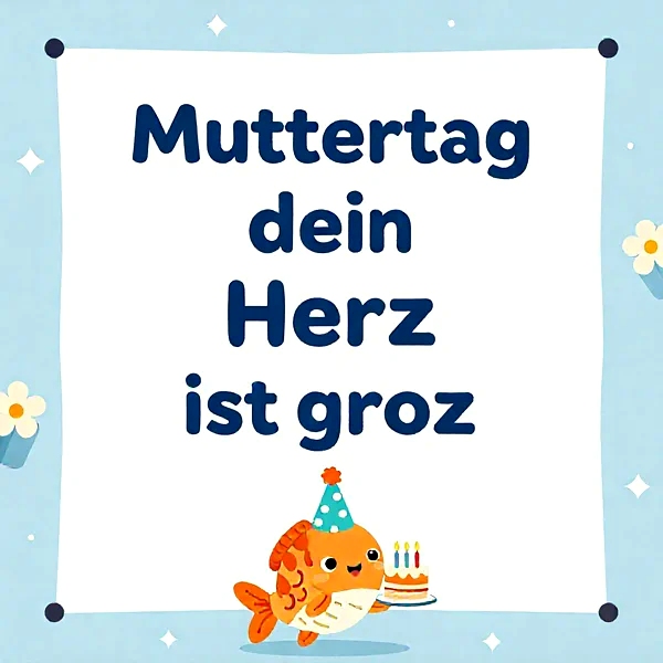 Muttertagsgruß: Dein Herz ist groß und voller Liebe für dich, Mama