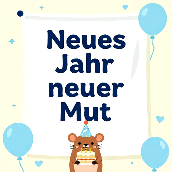 Neues Jahr, neuer Mut: Süße Wünsche für einen strahlenden Beginn voller Glück