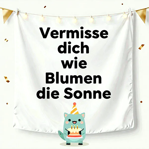 Rührende Geburtstagswünsche: Vermisse dich wie Blumen die Sonne ganz fest