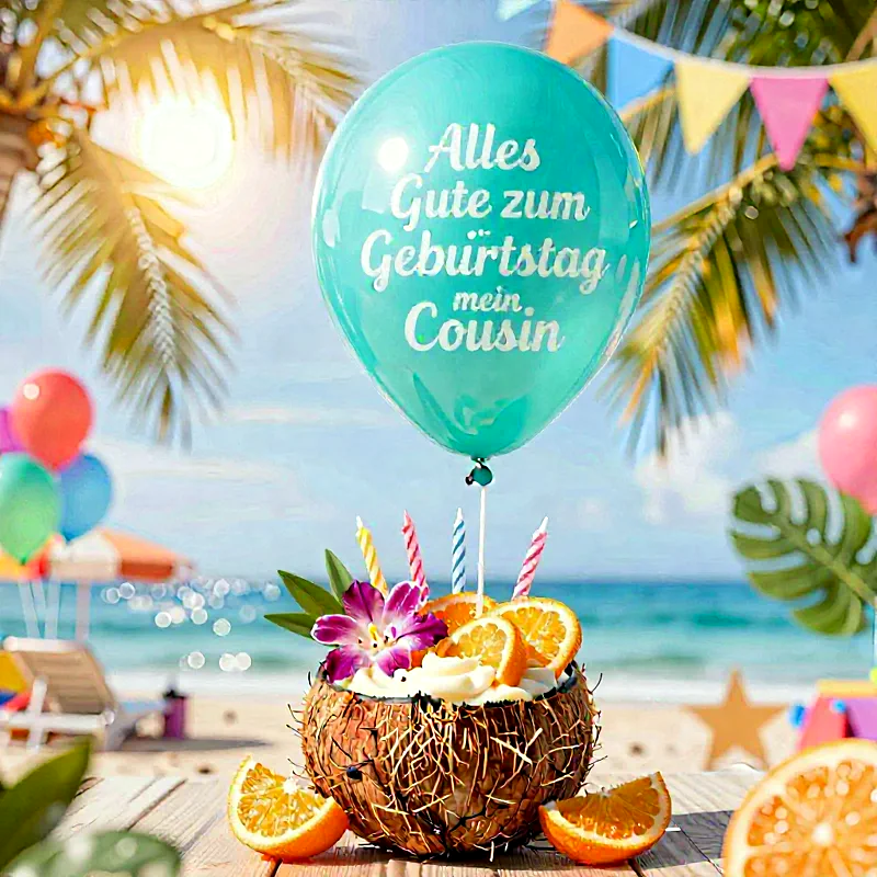 Sonnige Geburtstagsgrüße für meinen Cousin: Ein herzlicher Wunsch