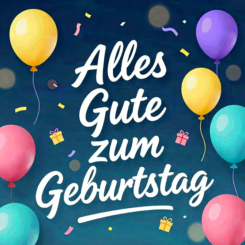 Strahlende Geburtstagsgrüße mit bunten Ballons – Freude teilen!