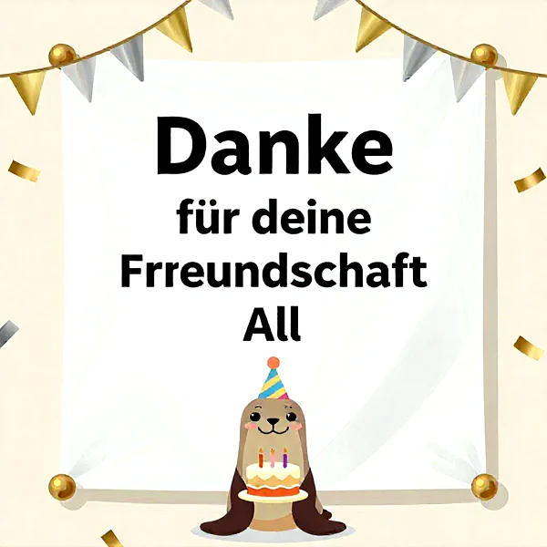 Süße Danksagung: Herzliche Grüße für deine wundervolle Freundschaft