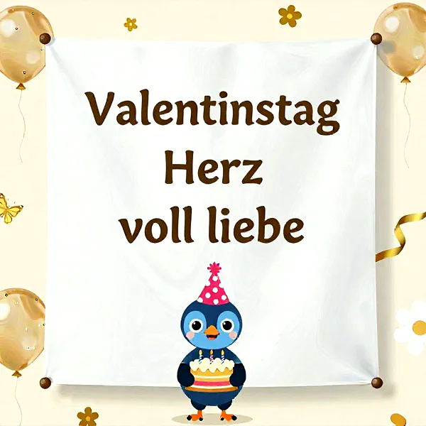 Süße Geburtstagsgrüße: Ein Herz voller Freude und Kuchenglück zum Teilen