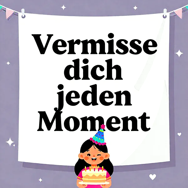 Süße Geburtstagsgrüße für dich – vermisse dich jeden Moment!