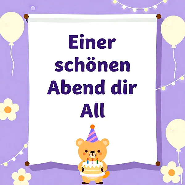 Süße Geburtstagsgrüße mit Teddybär und Torte – Herzliche Wünsche für dich!