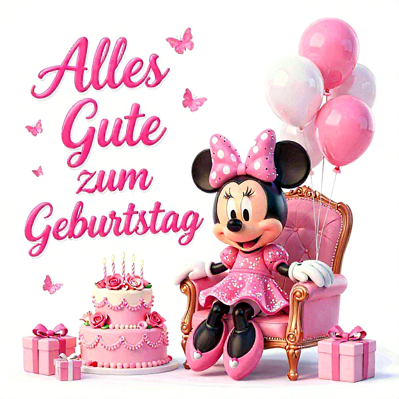 Wundervolle Geburtstagsgrüße mit Minnie Maus: Ein Lichterglanz für deinen besonderen Tag