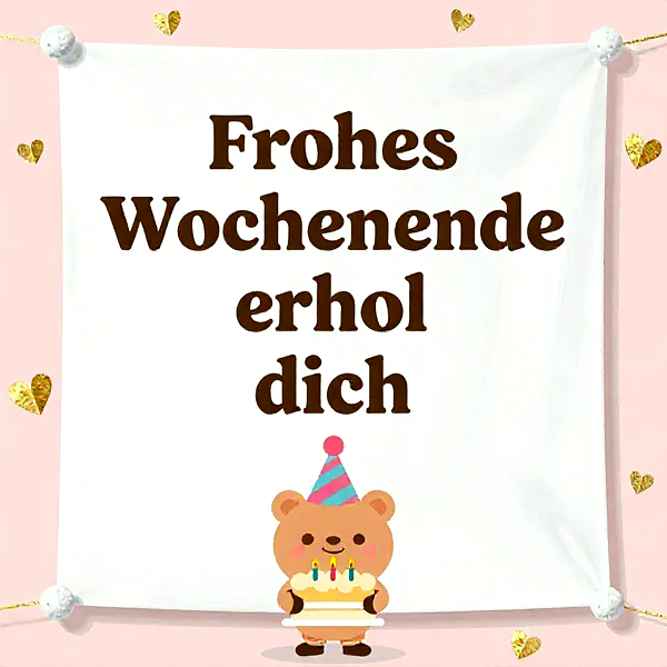 Zauberhafte Wochenendgrüße: Mögen Ruhe und Freude dich umarmen!