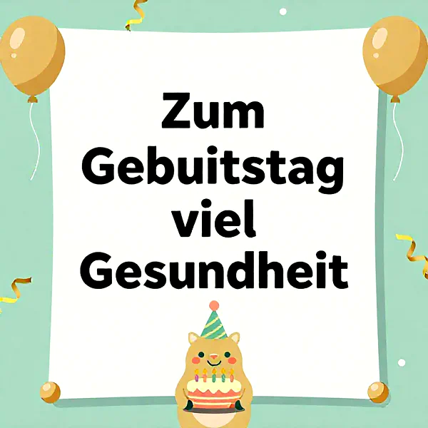 Zum Geburtstag viel Gesundheit: Strahlende Wünsche für dein Glück!