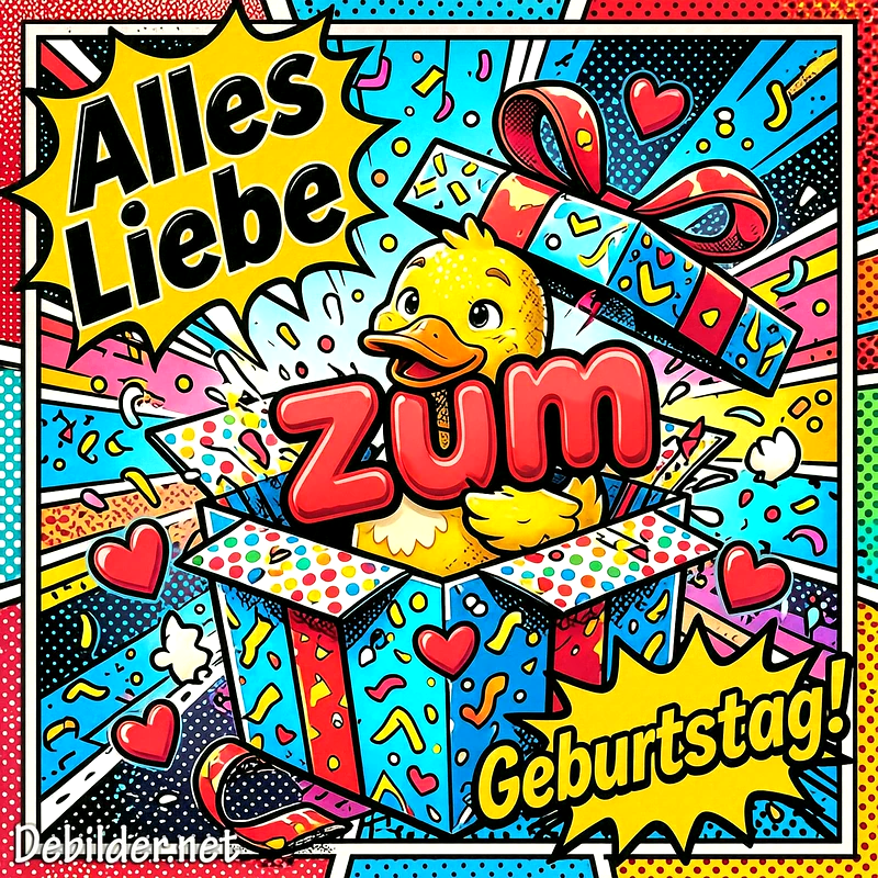 Alles Liebe zum Geburtstag: Süße Ente überrascht mit fröhlichen Grüßen