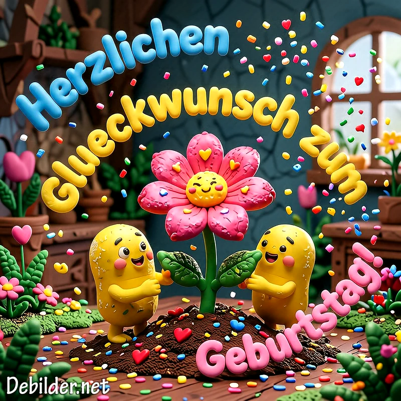 Herzliche Glückwünsche zum Geburtstag! Süßer Gruß für dein Strahlen