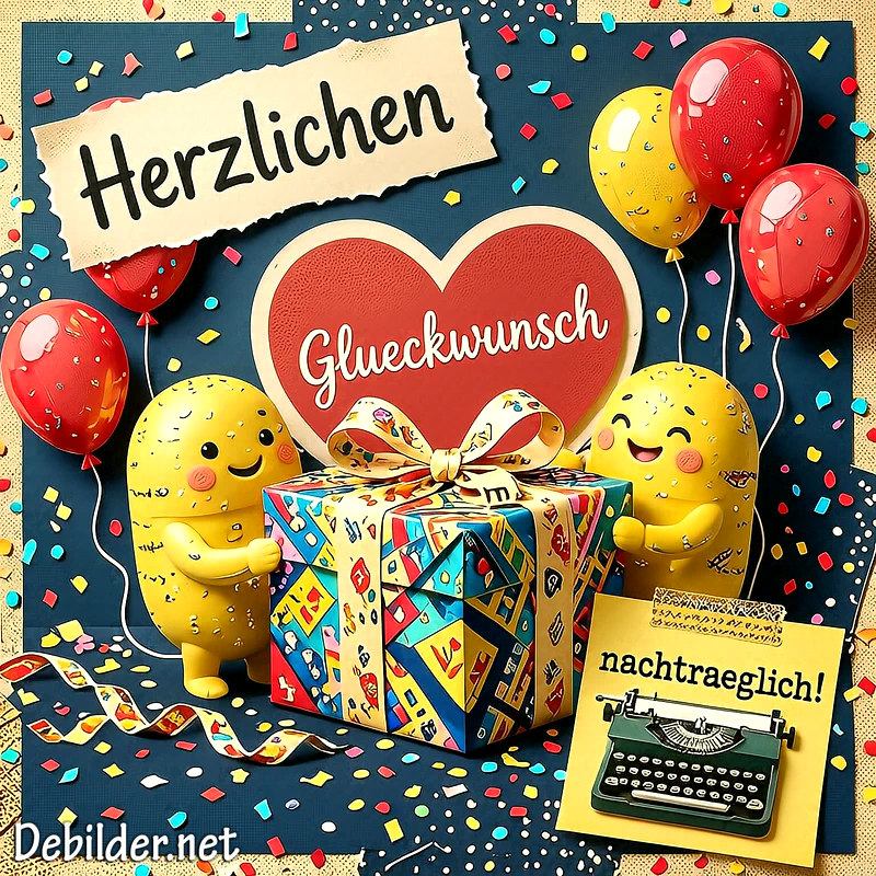 Herzliche nachträgliche Glückwünsche – Süße Überraschung für Herzensmenschen
