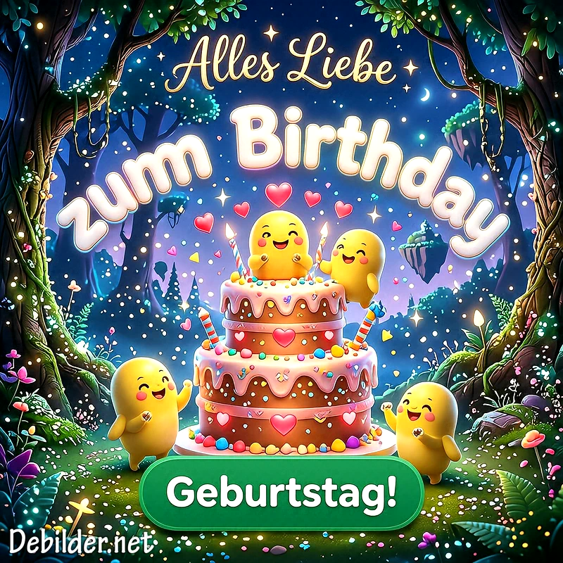 Süße Geburtstagsgrüße: Alles Liebe zum Geburtstag mit magischen Freunden